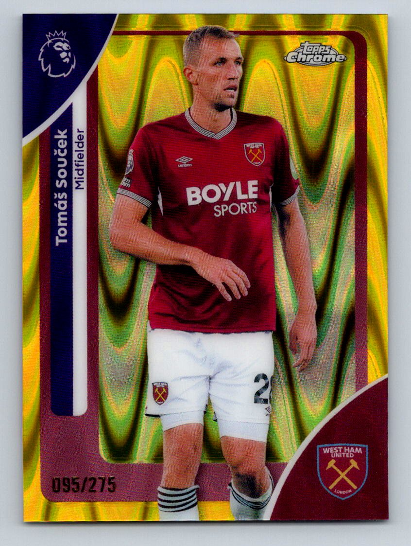 2026 Topps Chrome Premier League  Tomas Soucek Gold Wave /275