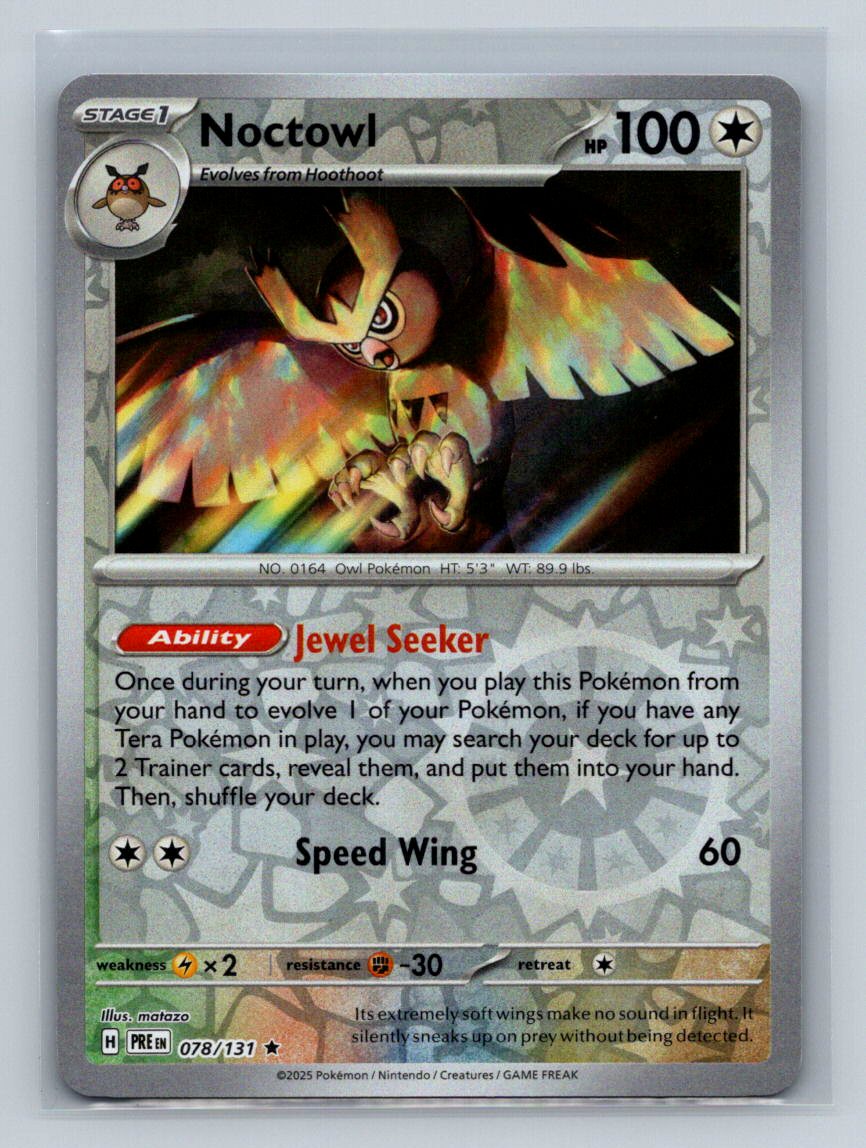 Noctowl Rare SV: Prismatic Evolutions 078/131 NM