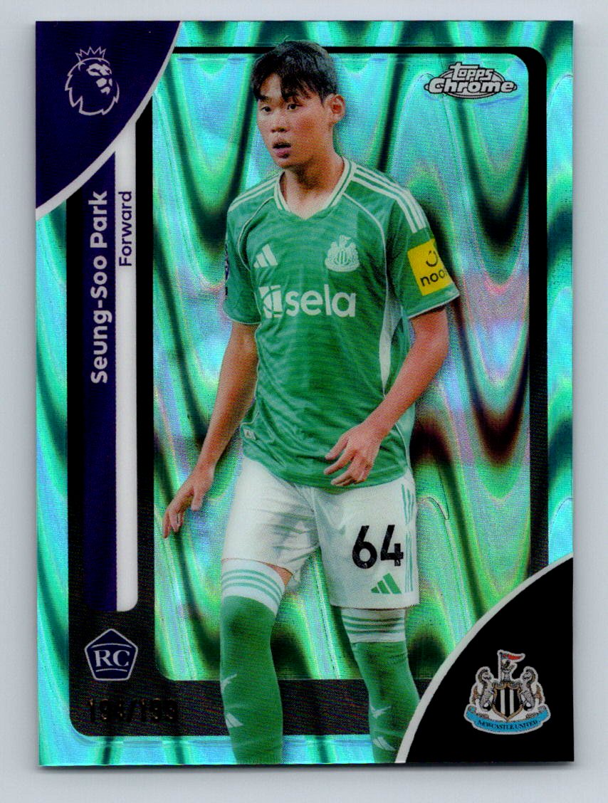 2025-26 Topps Chrome Premier League Seung-Soo Park RC Aqua Refractor /199