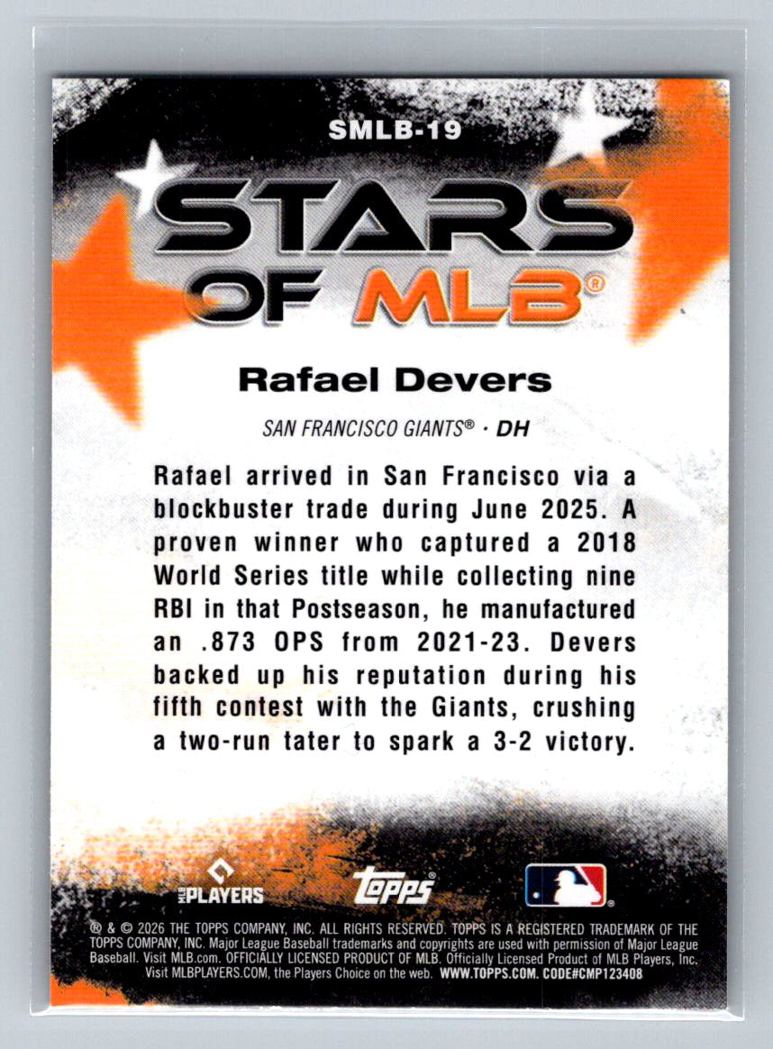 2026 Topps #SMLB-19 Rafael Devers Stars of MLB