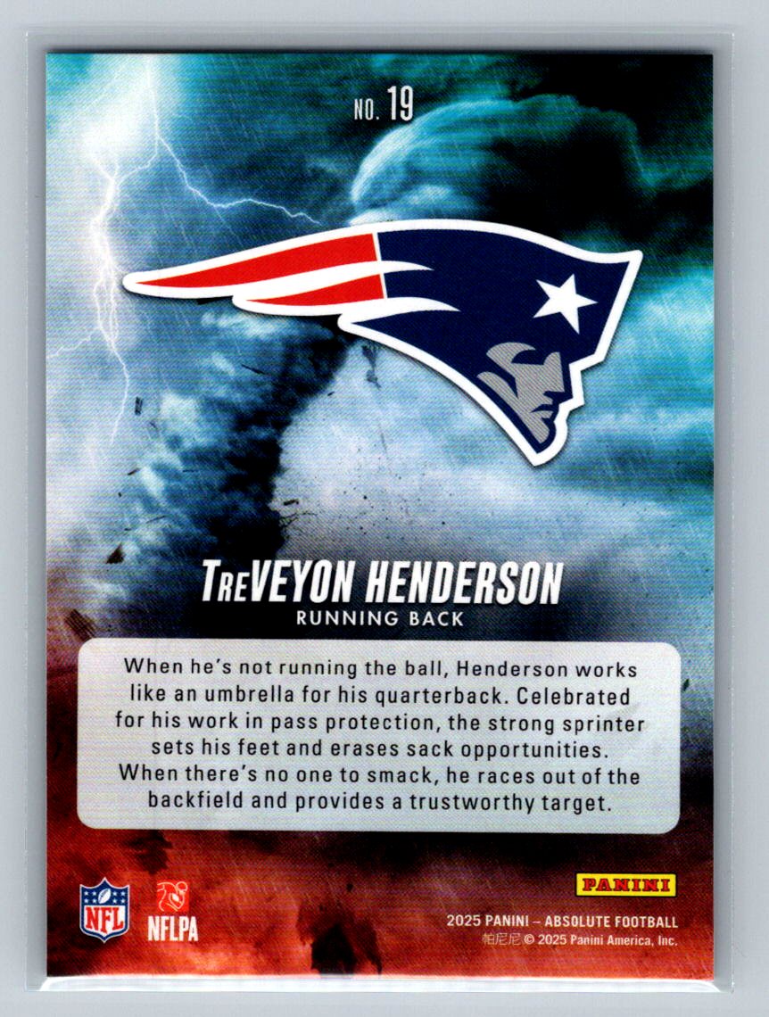 2025 Panini Absolute - By Storm TreVeyon Henderson #19 (RC)