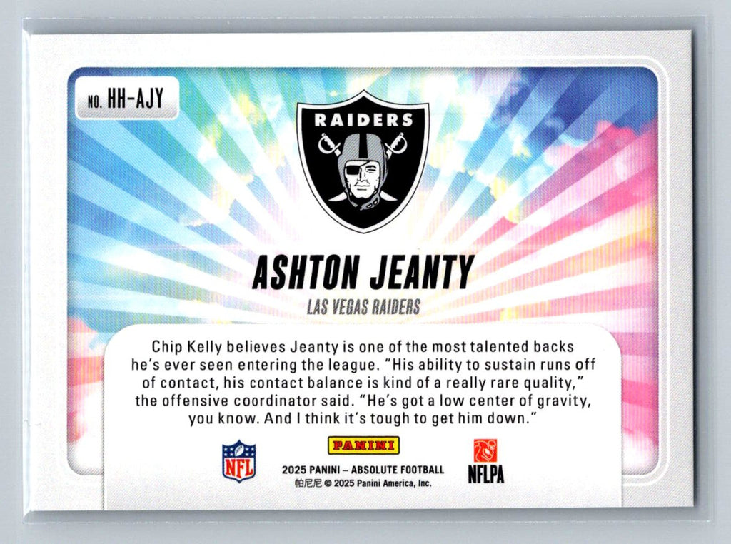 2025 Panini Absolute - Hog Heaven Ashton Jeanty #HH-AJY (RC)