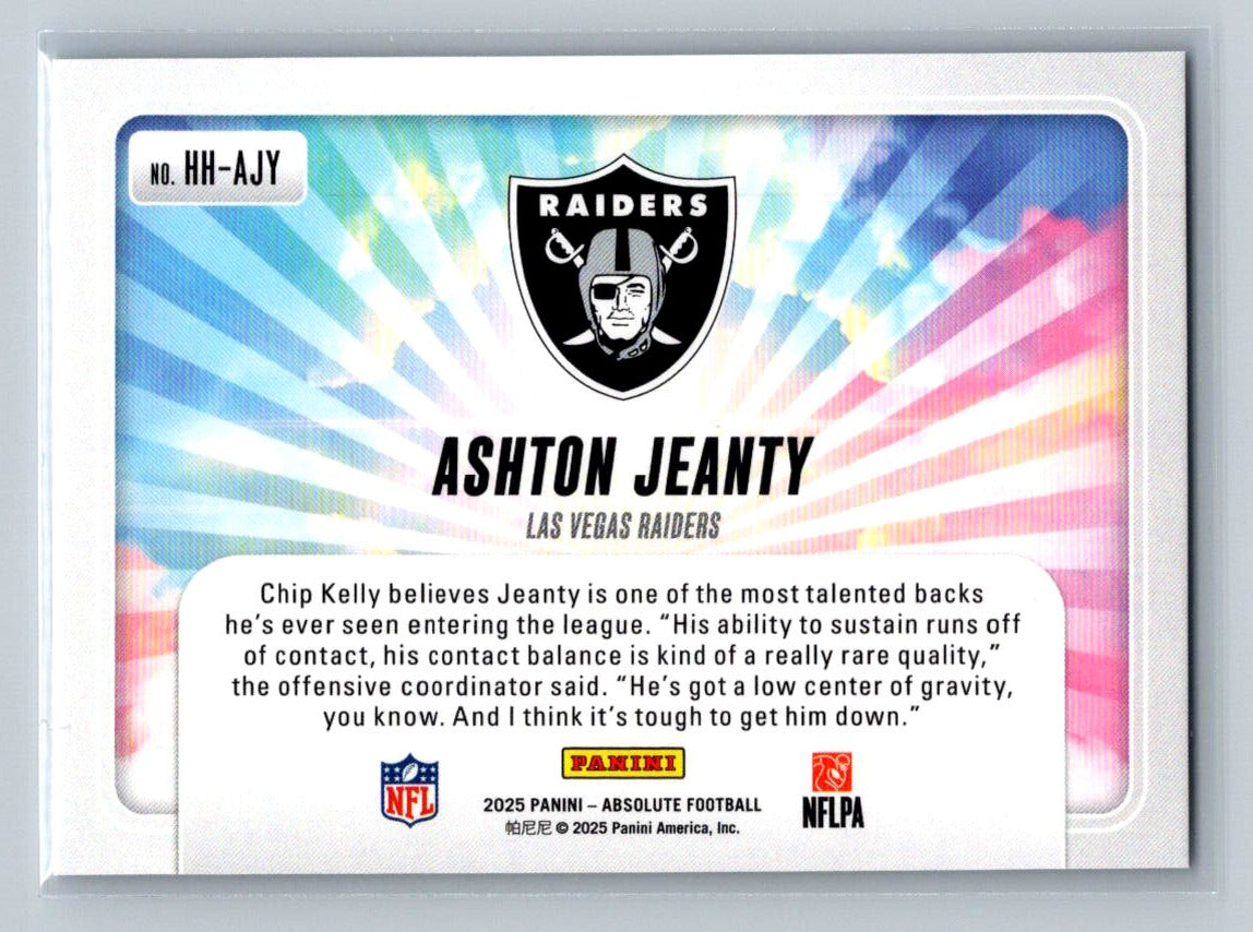 2025 Panini Absolute - Hog Heaven Ashton Jeanty #HH-AJY (RC)