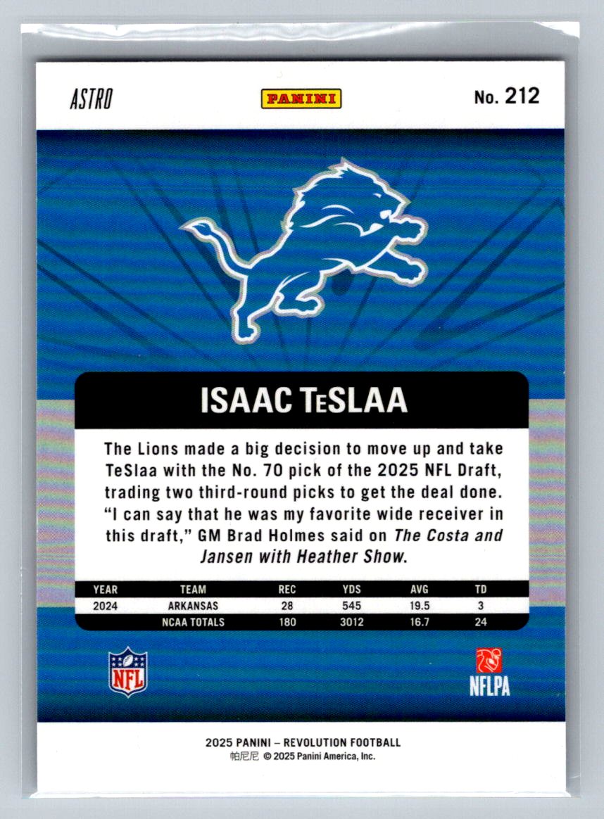 2025 Panini Isaac Teslaa #212 (RC)