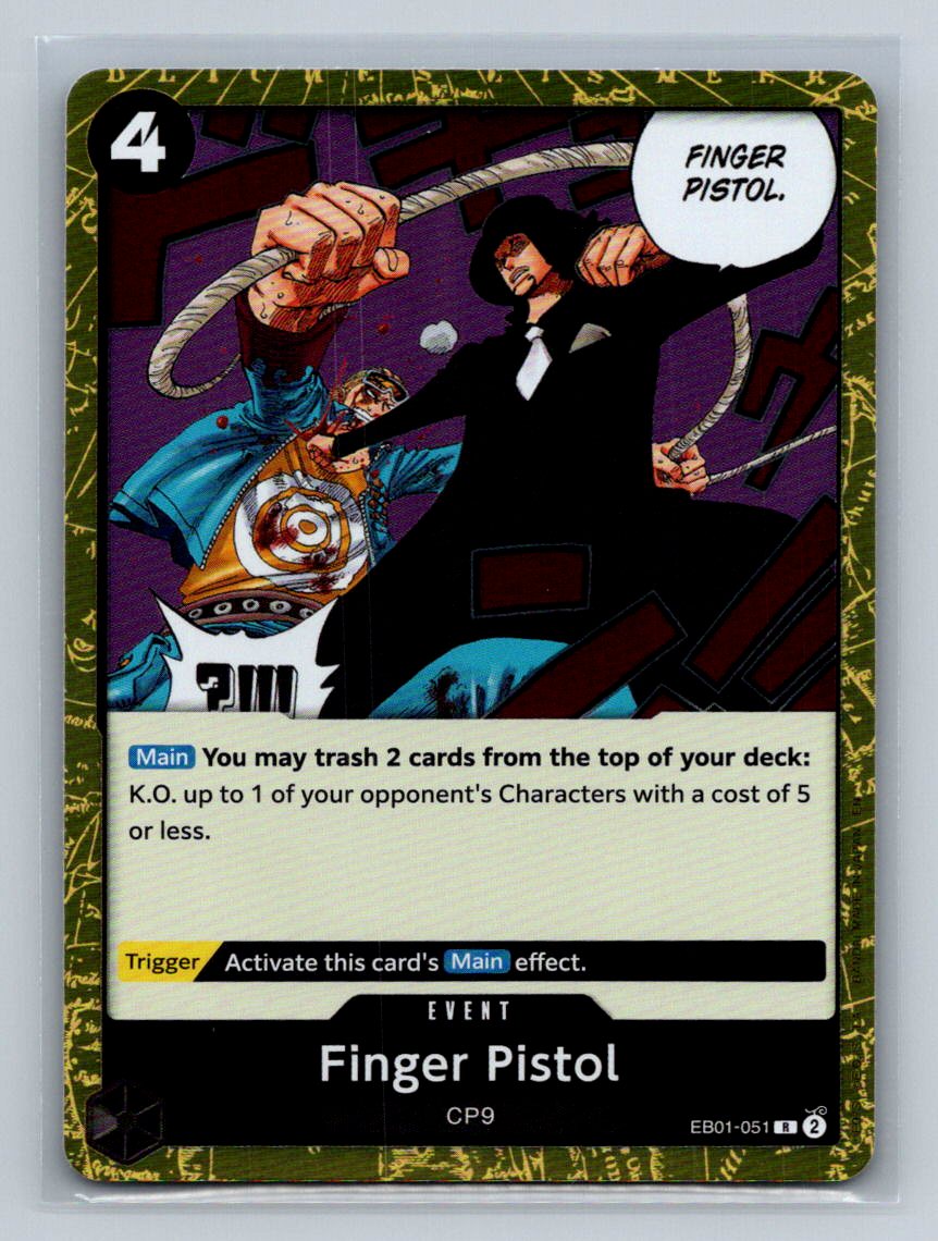 Finger Pistol EB01-051 One Piece Card Game Extra Booster: Memorial Collection NM