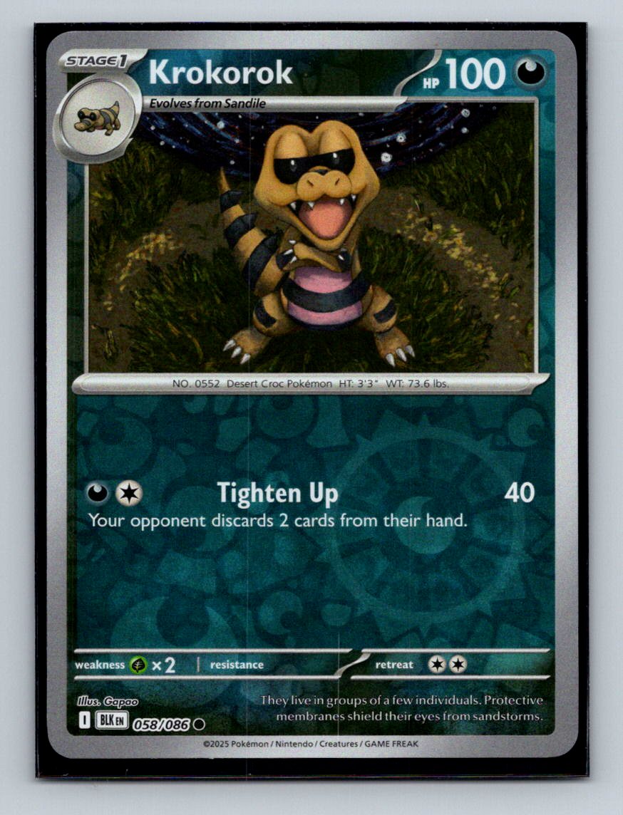 Sv: Black Bolt Pokémon TCG Krokorok 058/086