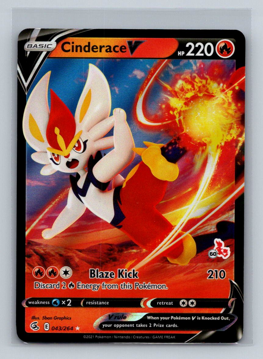 Pokémon TCG Cinderace V Fusion Strike 043/264 Holo Ultra Rare