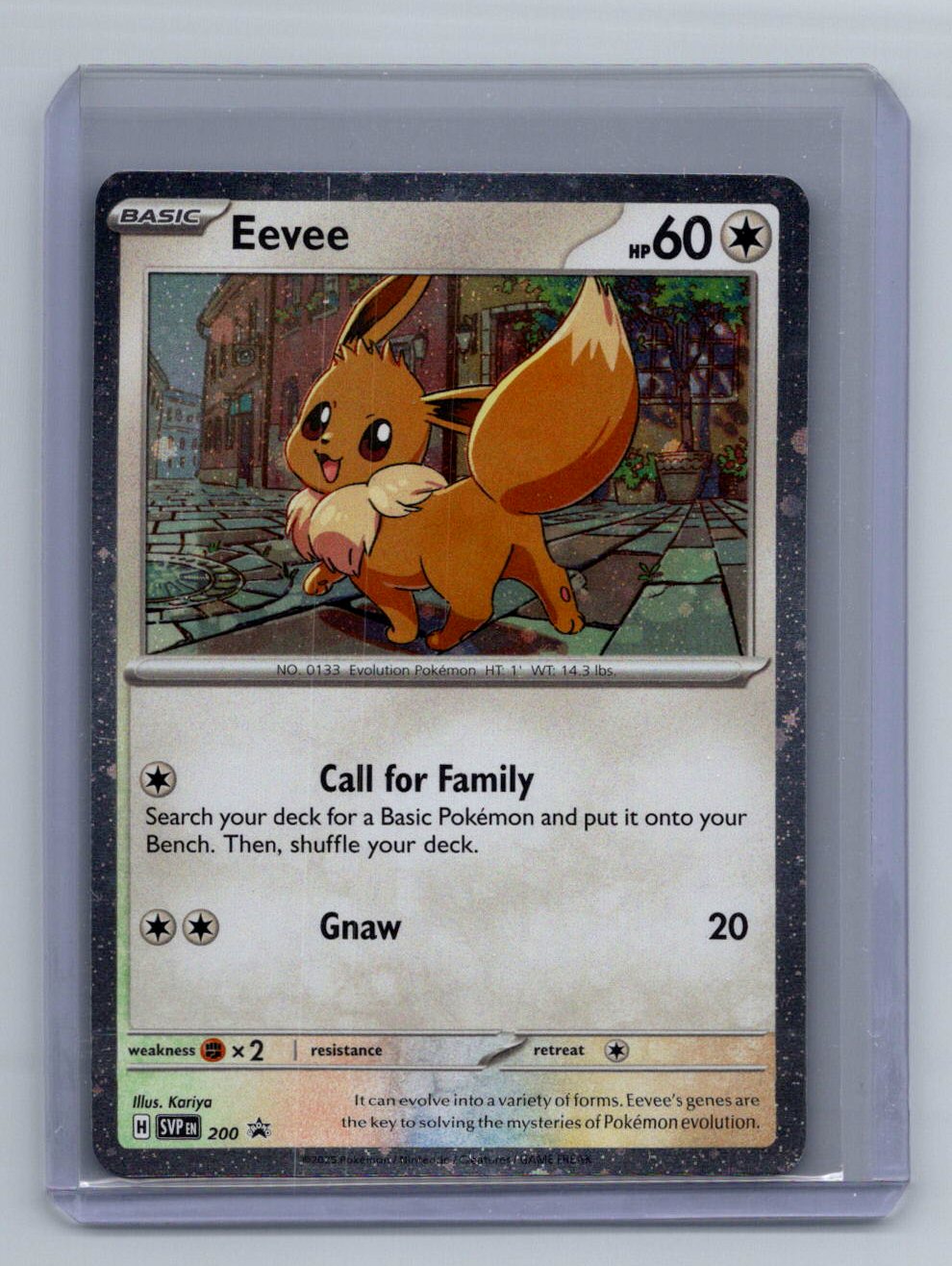 Eevee SVP 200 Black Star Promo Destined Rivals Cosmos Holo Pokemon TCG Card NM