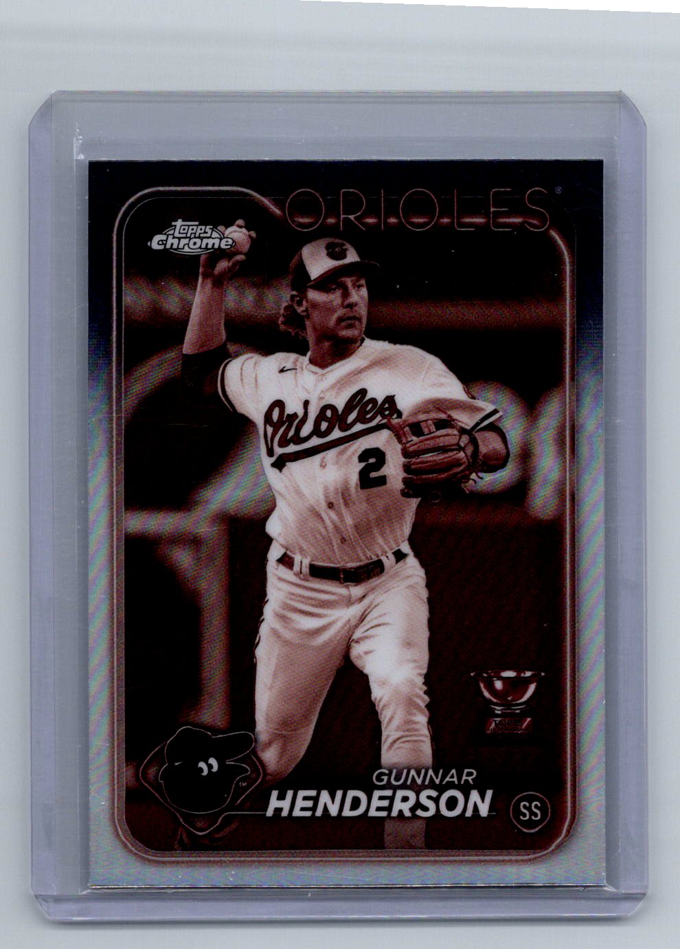 2024 Topps Chrome #36 GUNNAR HENDERSON Sepia Refractor Rookie Gold Cup