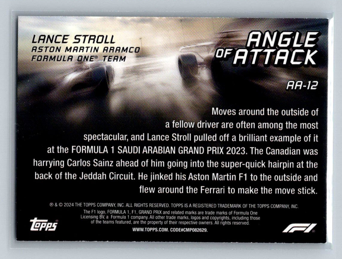 2024 Topps Paddock Pass Formula 1 Angle of Attack Lance Stroll #AA-12