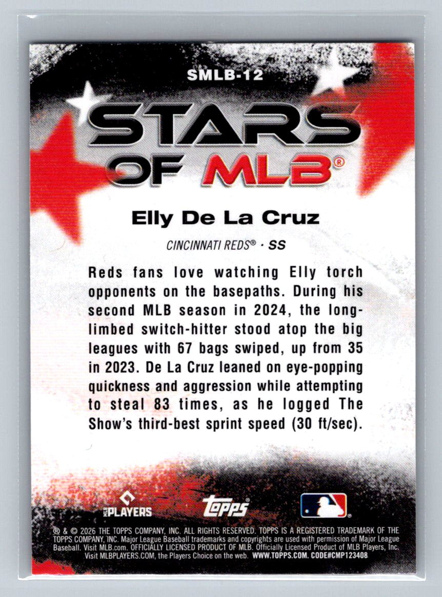 Topps 2026 Stars of MLB Elly De La Cruz SMLB-12 Reds Insert MLB Baseball
