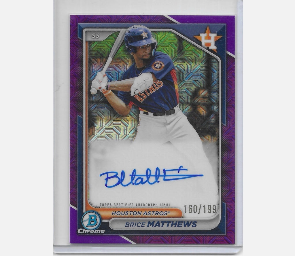 2024 Bowman Chrome - Mega Box Chrome Prospect Mojo Autographs Brice Matthews