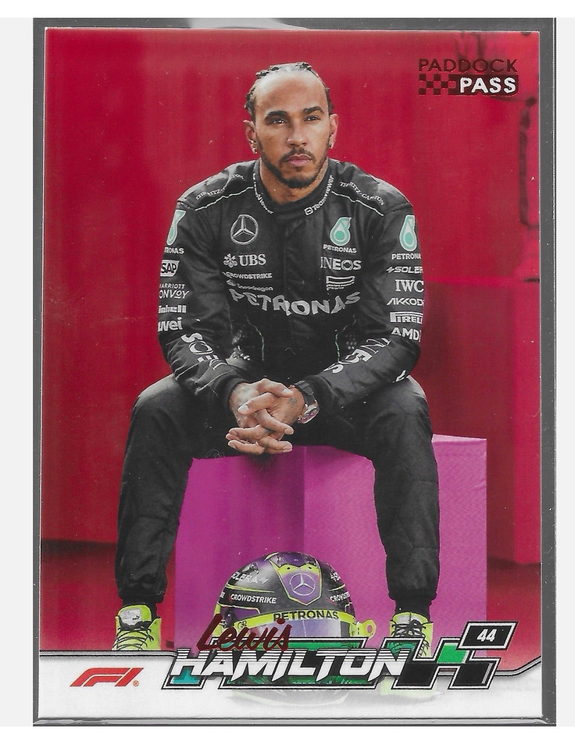2024 Topps Paddock Pass Formula 1 #6b Lewis Hamilton Red Foil