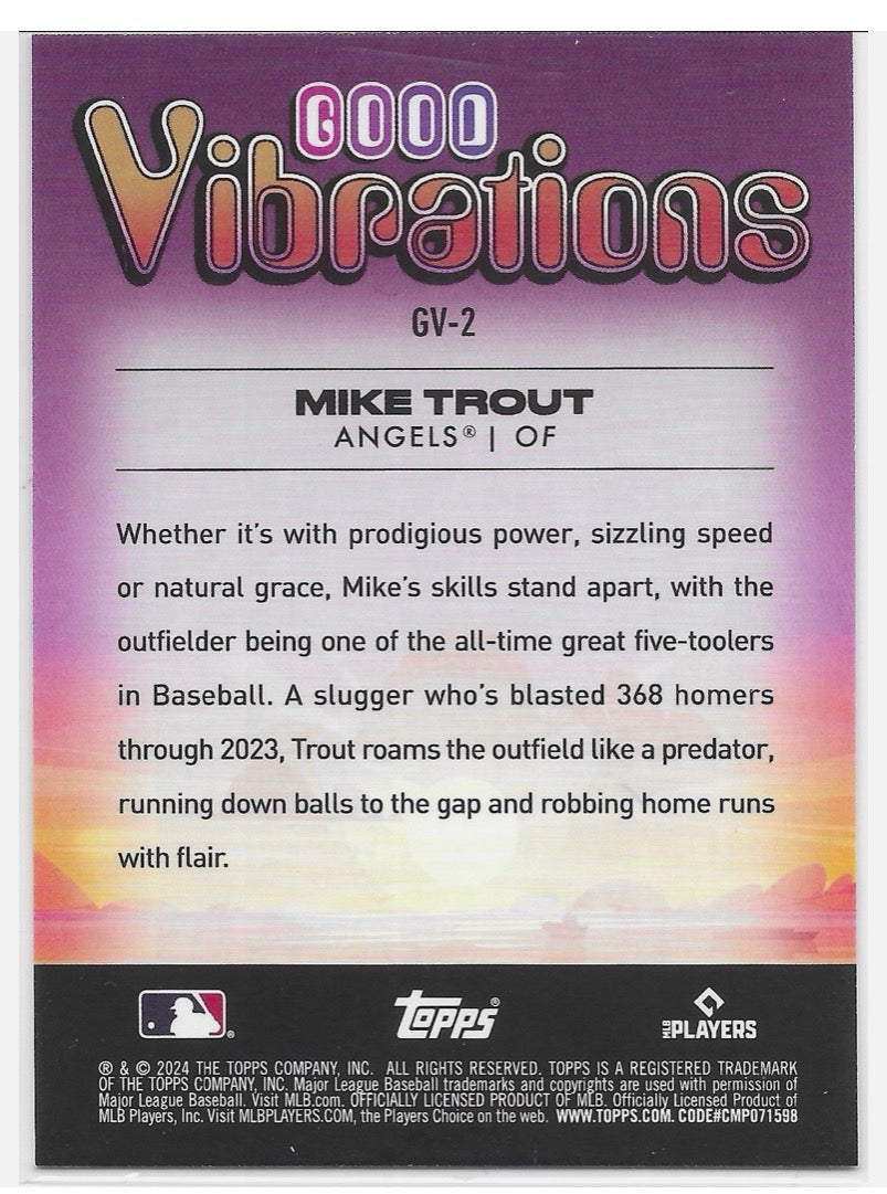 2024 Topps Big League - Good Vibrations Mike Trout #GV-2