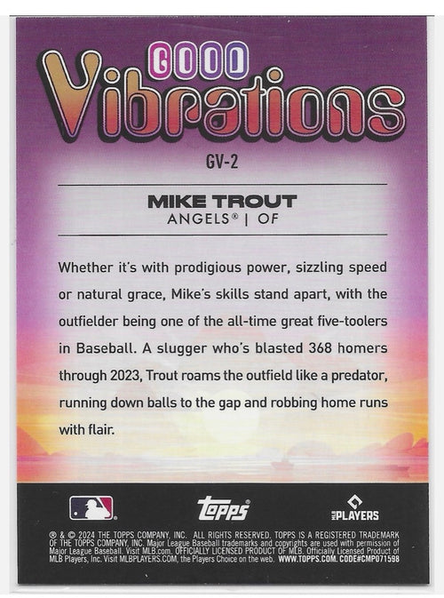 2024 Topps Big League - Good Vibrations Mike Trout #GV-2