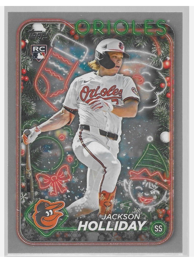 2024 Topps Holiday #H50 Jackson Holliday Silver Glitter