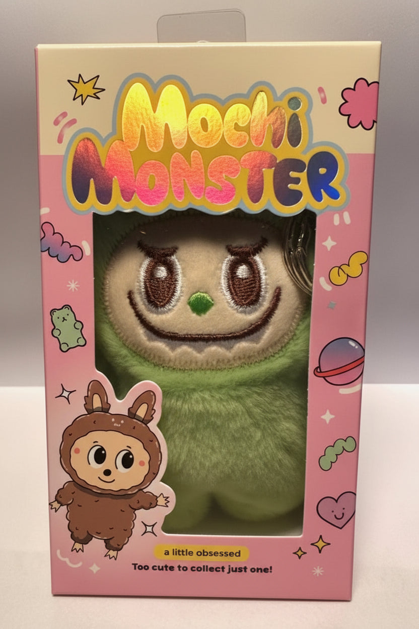 Mochi Monster Plush Charm-Collectible Keychain-Green Monster Little Obsessed