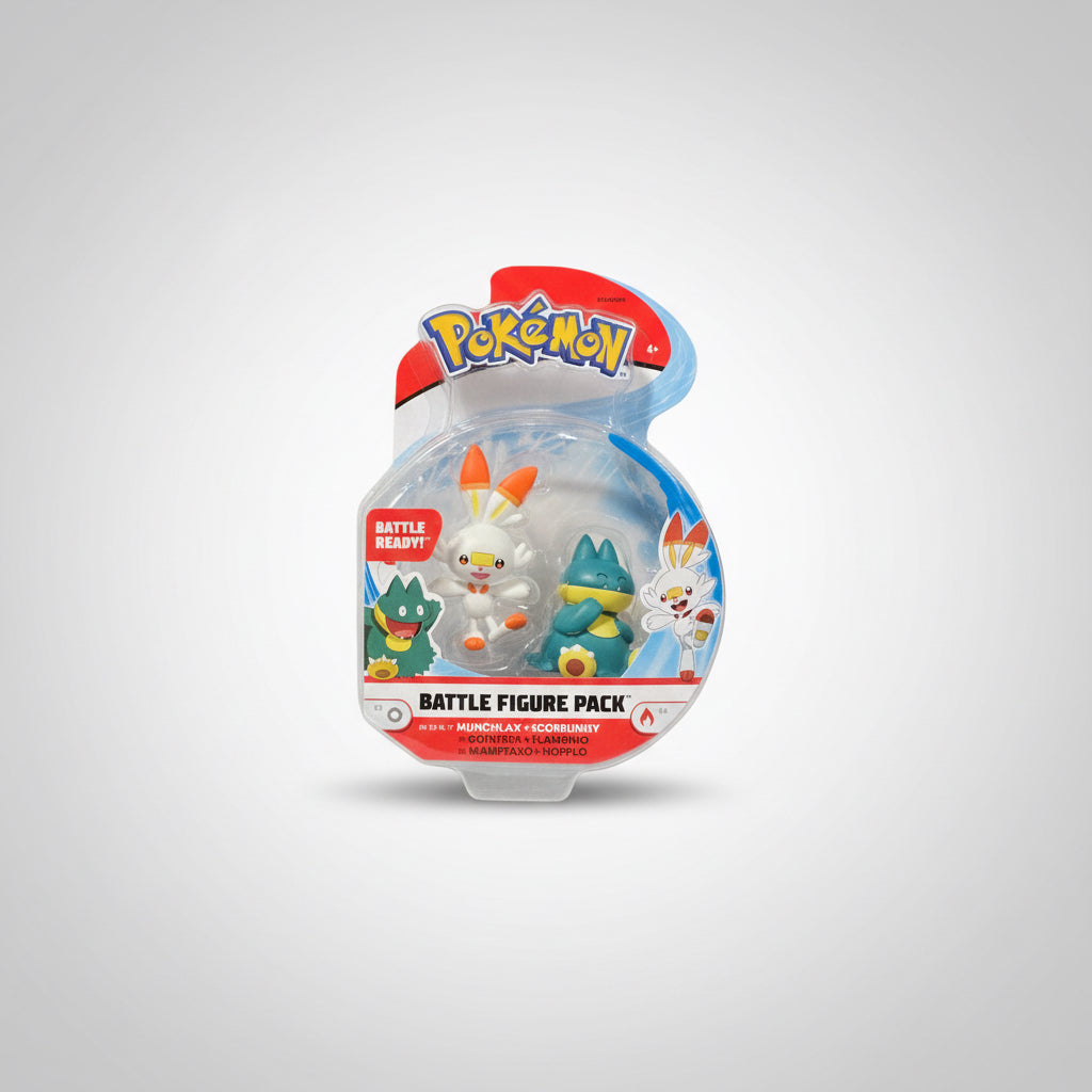 POKEMON Battle Figure Packs MUNCHLAX/SCORBUNNY
